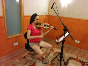 grabación en estudio violín