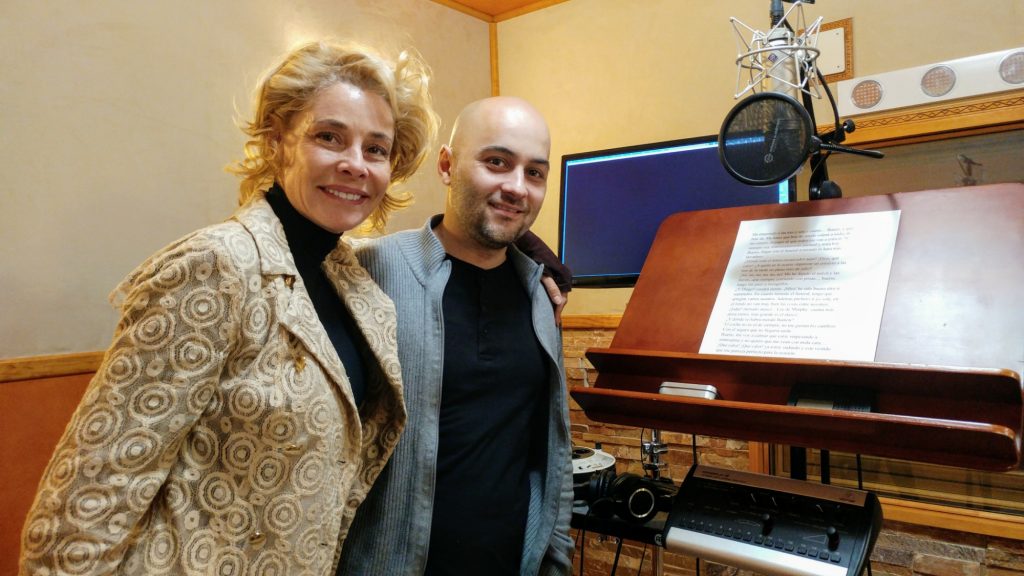 Belén Rueda grabando estudio