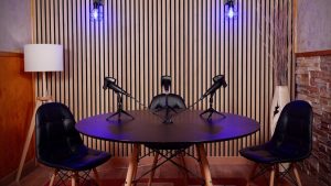 Mesa redonda grabación de podcast