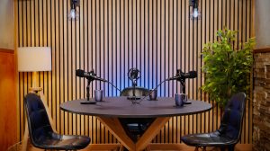 Mesa redonda grabación de podcast